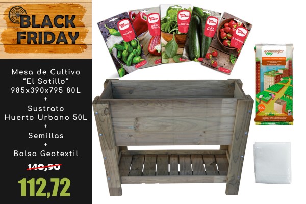 PACK MESA DE CULTIVO "EL SOTILLO" 80L