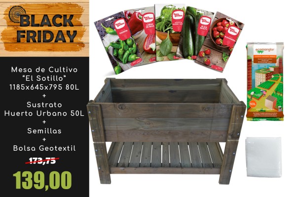 PACK MESA DE CULTIVO "EL SOTILLO" 180L