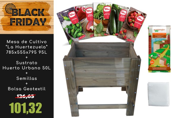 PACK MESA DE CULTIVO "LA HUERTEZUELA"785X555X795 95L