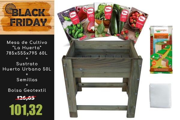 PACK MESA DE CULTIVO "LA HUERTA" 785X555X795 60L